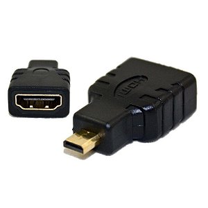 Plug Adaptador Micro HDMI Macho para HDMI fêmea