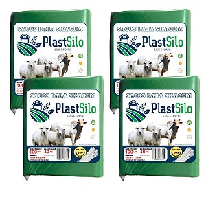 Saco Para Silagem Verde Pacote Com 400 Unidades + 400 Abraçadeiras