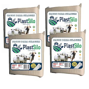 Saco Para Silagem Branco Pacote Com 400 Unidades + 400 Abraçadeiras