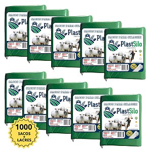 Saco Para Silagem Verde Pacote Com 1000 Unidades + 1000 Abraçadeiras
