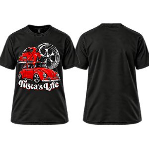 Camiseta Fusca Vermelho Fuscas Life - UNISSEX