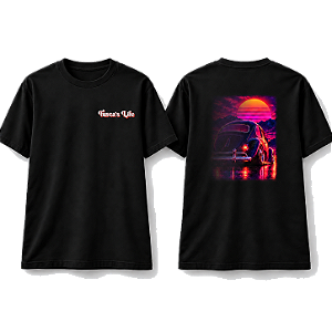 Camiseta Fusca Preto por do Sol - UNISSEX