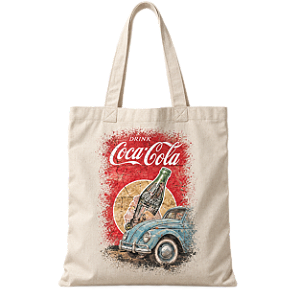 Ecobag Fusca Azul Coca Cola