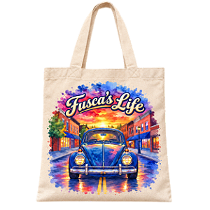 Ecobag Fusca Azul Aquarela