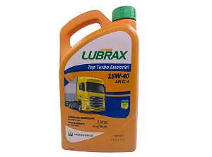 ÓLEO DE MOTOR DIESEL LUBRAX TOP TURBO 15W40 API CI-4 3 LITROS