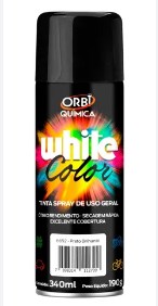 TINTA SPRAY PRETO BRILHANTE 400ML