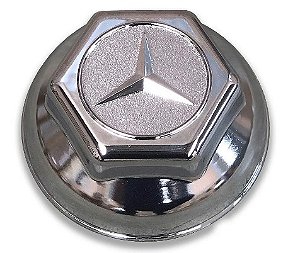 SOBRE TAMPA CUBO DIANTEIRO ESTAMPADA (CROMADA) - MERCEDES ANTIGOS (STC1002 / 10277)