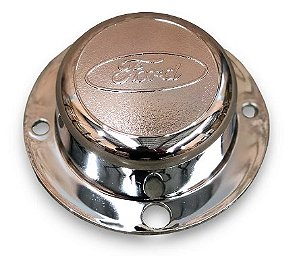 SOBRE TAMPA CUBO DIANTEIRO ESTAMPADA (CROMADA) - FORD (STC1014 / 10285)