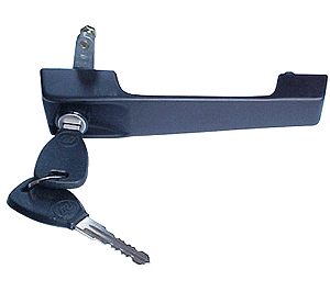 MAÇANETA EXTERNA DA PORTA LADO ESQUERDO / LADO DIREITO COM CHAVE - MERCEDES CARA PRETA ORIGINAL (3087600159 / 005261 / 078890)