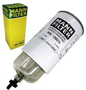 FILTRO SEPARADOR AGUA (RACOR - WK1060/4) COM COPO BLINDADO MANN - MERCEDES OM904 OM906 OM924 OM926 OM457LA