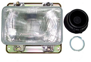 FAROL BAIXO SEM MOLDURA COM FURO PARA VIGIA LADO DIREITO / ESQUERDO (LÂMPADA H4) - MERCEDES (3848208061 / 009495)