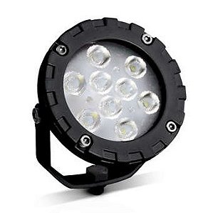 FAROL REDONDO ALUMINIO 9W 12/24V BRANCO al229
