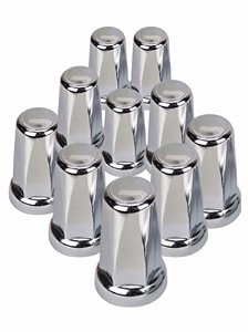 Kit 10 capas de porcas roda cromada belga 32 33