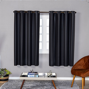 Cortina Blackout 100% PVC 280cm x 160cm Com Ilhos Corta Luz