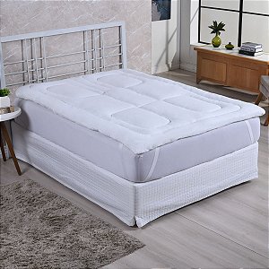 Pillow Top King Micro Percal 200 Fios Com Elastico 600g/m²