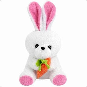 Coelho Da Páscoa Pelúcia Com Cenoura Fofo Para Cestas E Mesa