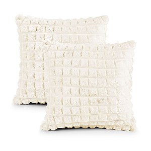 Kit 2 Capas De Almofada 45x45 Flannel Jacquard Diamante Sofa