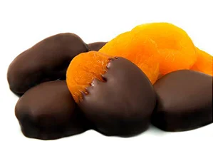 Damasco coberto chocolate zero açucar 70% cacau