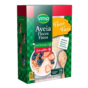 Aveia flocos finos sem glúten