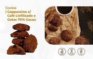 Cookie Cappuccino c/ Café Liofilizado e Gotas 70% Cacau
