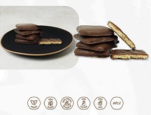 Biscoito de Baunilha com Chocolate ao Leite Vegano