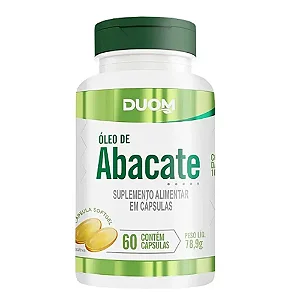 Óleo De Abacate 60cps 1000mg Duom