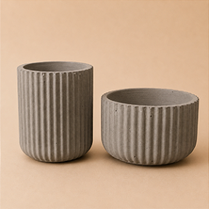 Conjunto vaso Canelado