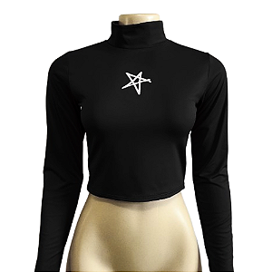 Cropped Manga Longa Gola Alta Dryfit