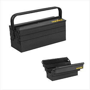 Caixa metálica sanfonada p/ ferramentas 5 gavetas 50x19x20cm  (6115502021)