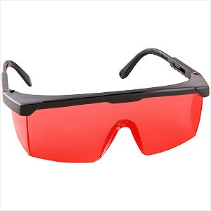 Óculos de segurança Foxter vermelho - Vonder