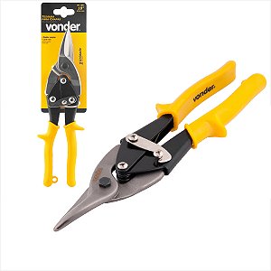 Tesoura 10" p/ chapas modelo aviação corte reto VD 10R - Vonder