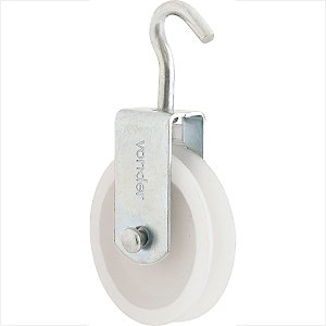Roldana plástica 4 cm com gancho - Vonder