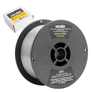 Arame MIG/MAG 0,8 mm carretel plástico de 1 kg sem gás - Vonder