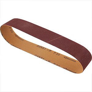 Cinta de lixa 50 mm x 686 mm G 80 com 5 peças - Vonder