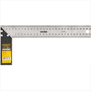 Esquadro para carpinteiro 10" com cabo de alumínio - Vonder