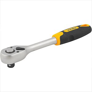 Catraca reversível para soquete 1/2" cabo emborrachado Vonder