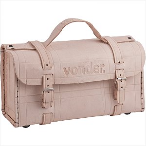 Maleta de couro 330 mm x 170 mm x 110 mm marrom - Vonder