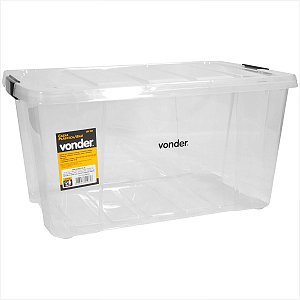 Caixa plástica/baú transparente CBV 028 - Vonder
