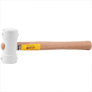 Martelo de borracha 40 mm para azulejista branco - Vonder