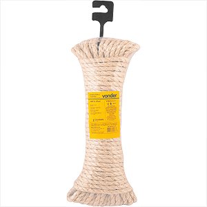 Corda de sisal 8 mm x 15 m 3 pernas - Vonder
