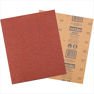 Lixa folha massa LMV 0057 grão 50 com 5 unidades - Vonder
