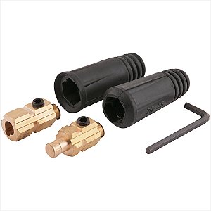 Conector rápido macho e fêmea 13 mm para cabo de solda - Vonder