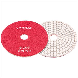Disco de lixa diamantado com costado em pluma 4" G100 Vonder