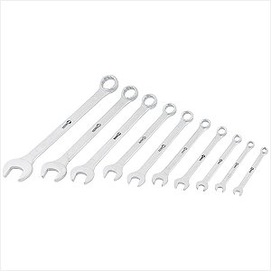 Kit chaves combinadas 6 mm a 22 mm aço carbono 10 peças - NOVE54
