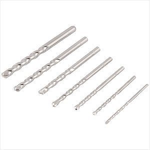 Kit brocas para concreto metal duro 3 mm a 10 mm com 7 peças - Vonder