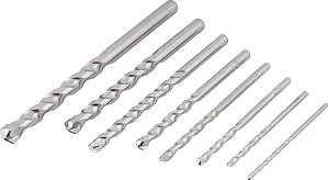Kit brocas para concreto metal duro 3 mm a 12 mm com 8 peças Vonder