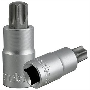 Soquete hexalobular macho T-60 encaixe 1/2" - Vonder