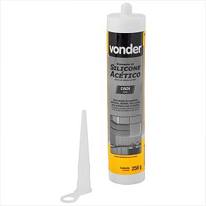 Borracha de silicone acético cinza 256 g - Vonder