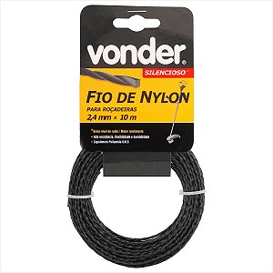 Fio de nylon 2,4 mm x 10 m silencioso - Vonder