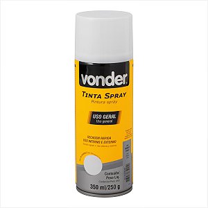 Tinta em spray branco fosco 350 ml/250 g - Vonder